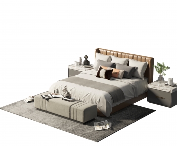 Modern Double Bed-ID:205598125