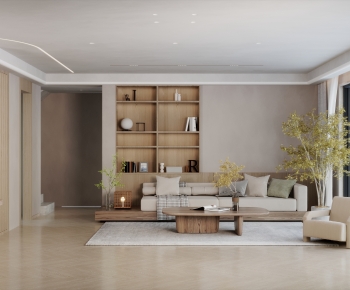 Wabi-sabi Style A Living Room-ID:747571956