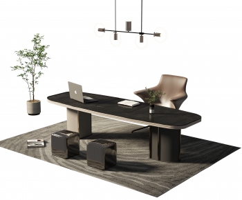 Modern Computer Desk And Chair-ID:847851041
