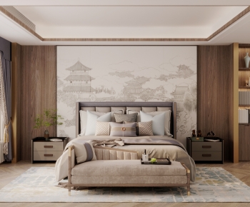 New Chinese Style Bedroom-ID:102191936
