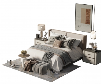 Modern Double Bed-ID:177084927