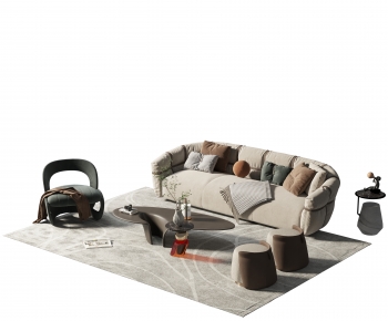 Modern Three-seat Sofa-ID:241071942