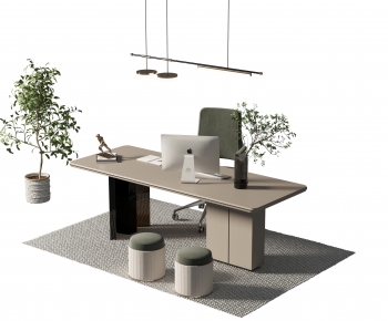 Modern Computer Desk And Chair-ID:488940954