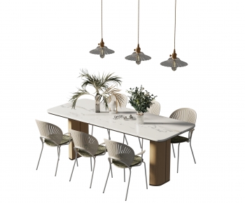 Modern Dining Table And Chairs-ID:566142082