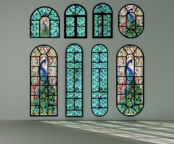 法式装饰玻璃窗组合-ID:603662974