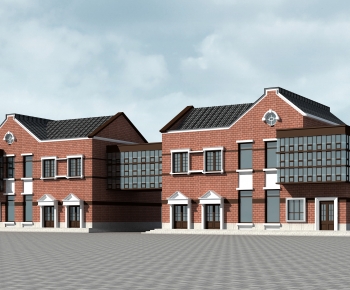 Simple European Style Appearance Of Commercial Building-ID:711638935