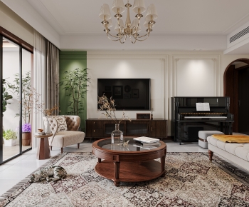 French Style A Living Room-ID:380051159