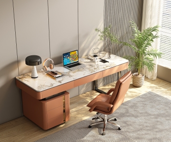 Modern Computer Desk And Chair-ID:148391017