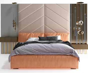Modern Double Bed-ID:438529979