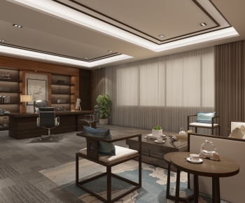 New Chinese Style Manager's Office-ID:204430108