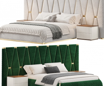 Modern Double Bed-ID:929759039
