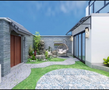 New Chinese Style Courtyard/landscape-ID:163002977
