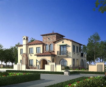 Mediterranean Style Villa Appearance-ID:452507974