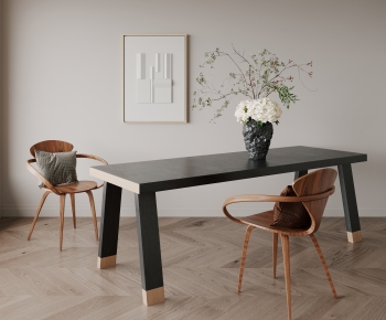 Wabi-sabi Style Dining Table And Chairs-ID:317496062