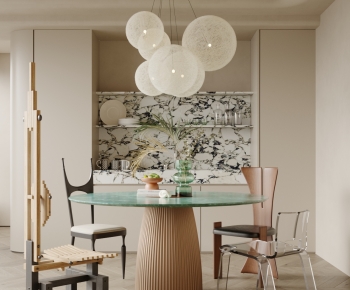 Modern Wabi-sabi Style Dining Room-ID:545439968