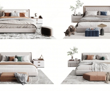 Modern Double Bed-ID:786331893