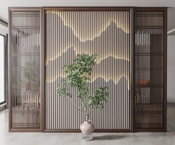 New Chinese Style Wooden Screen Partition-ID:392740967