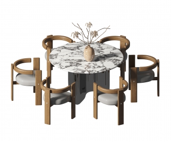 Wabi-sabi Style Dining Table And Chairs-ID:258265976
