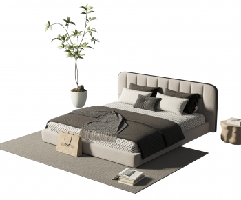 Modern Double Bed-ID:696212059