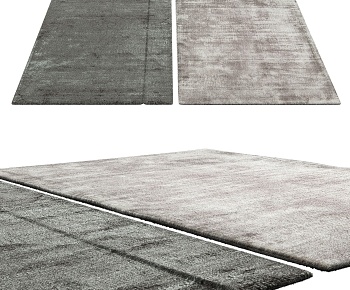 现代方形地毯组合3D模型