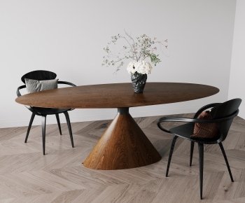 Wabi-sabi Style Dining Table And Chairs-ID:124934913