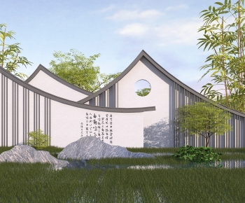 New Chinese Style Landscape Wall-ID:608069947