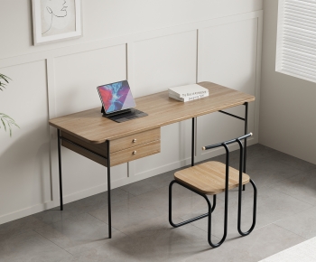Modern Computer Desk And Chair-ID:358018957