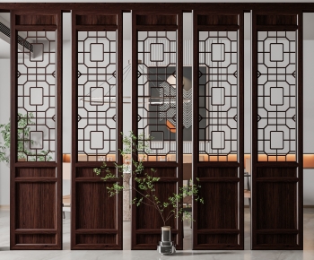 New Chinese Style Wooden Screen Partition-ID:280786996