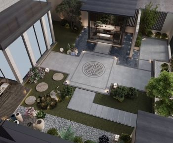 New Chinese Style Courtyard/landscape-ID:914099939
