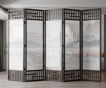 New Chinese Style Glass Screen Partition-ID:388087993