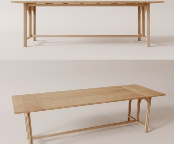 侘寂实木餐桌-ID:179300072