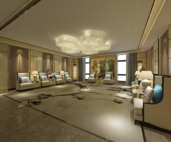 New Chinese Style Office Living Room-ID:841226101