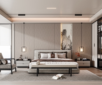 New Chinese Style Bedroom-ID:258893977