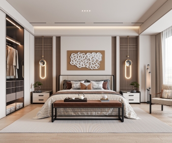 New Chinese Style Bedroom-ID:886838911