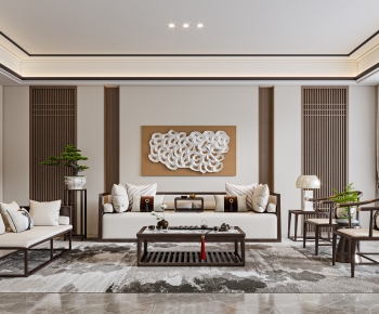 New Chinese Style A Living Room-ID:826266052