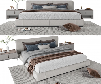 Modern Double Bed-ID:827137952