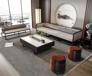 New Chinese Style Sofa Combination-ID:534029065