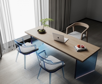 Modern Computer Desk And Chair-ID:771358011