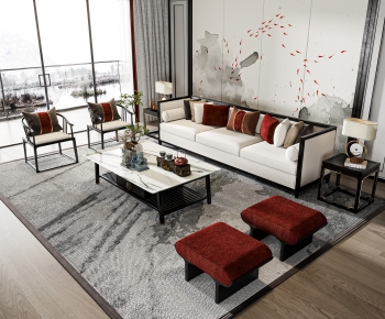 New Chinese Style Sofa Combination-ID:481957913
