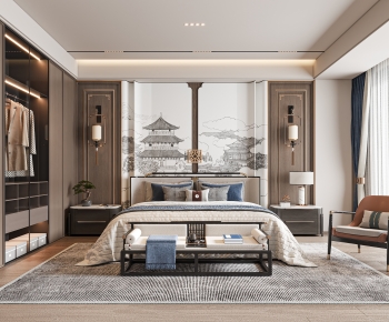 New Chinese Style Bedroom-ID:973880377