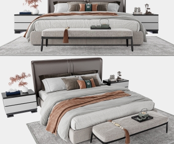 New Chinese Style Double Bed-ID:283052922