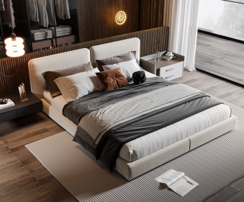 Modern Double Bed-ID:103435048