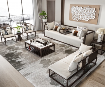 New Chinese Style Sofa Combination-ID:749758969