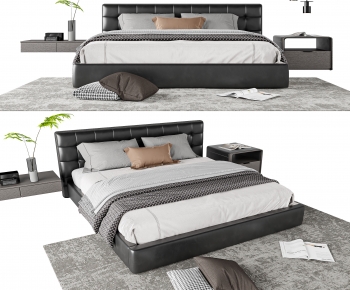 Modern Double Bed-ID:781869895