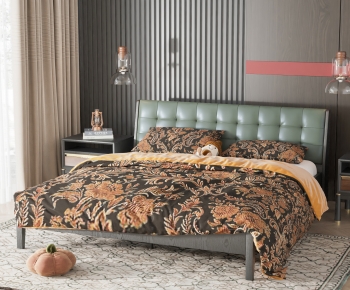 American Style Double Bed-ID:652096995