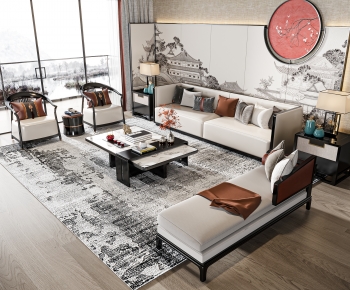 New Chinese Style Sofa Combination-ID:584804063
