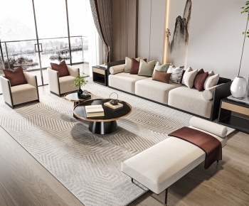 New Chinese Style Sofa Combination-ID:939419371