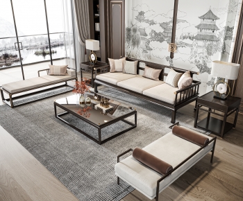 New Chinese Style Sofa Combination-ID:439870127