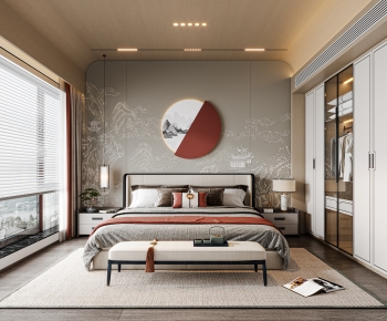 New Chinese Style Bedroom-ID:726220638