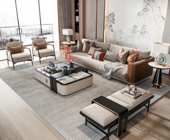 New Chinese Style Sofa Combination-ID:933098082